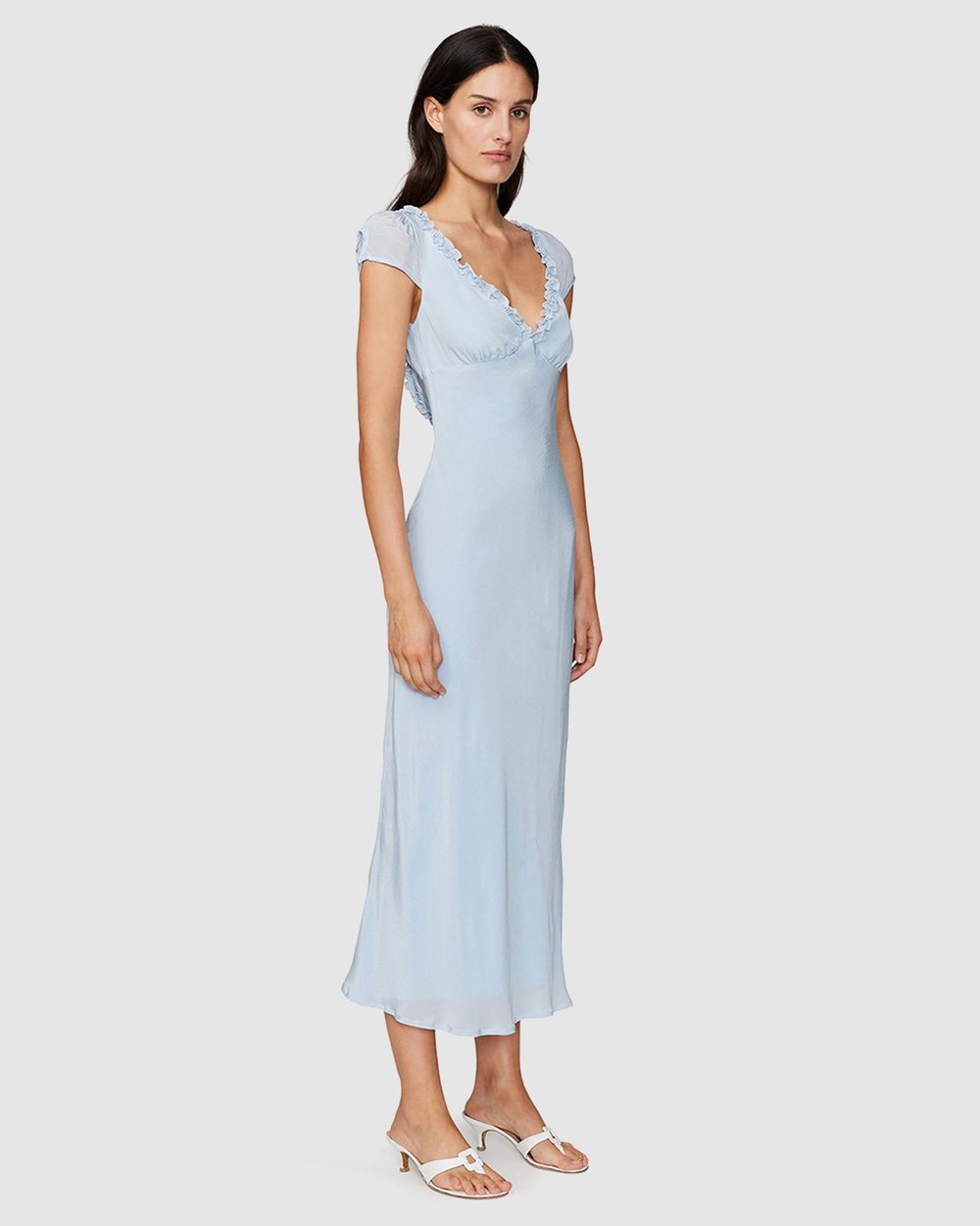 lottie midi dress sky Color:Noir Daisy Black-Nude with a simple flattering Wine Red Shiny Velvet