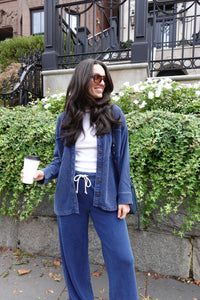 hunter knit denim pant