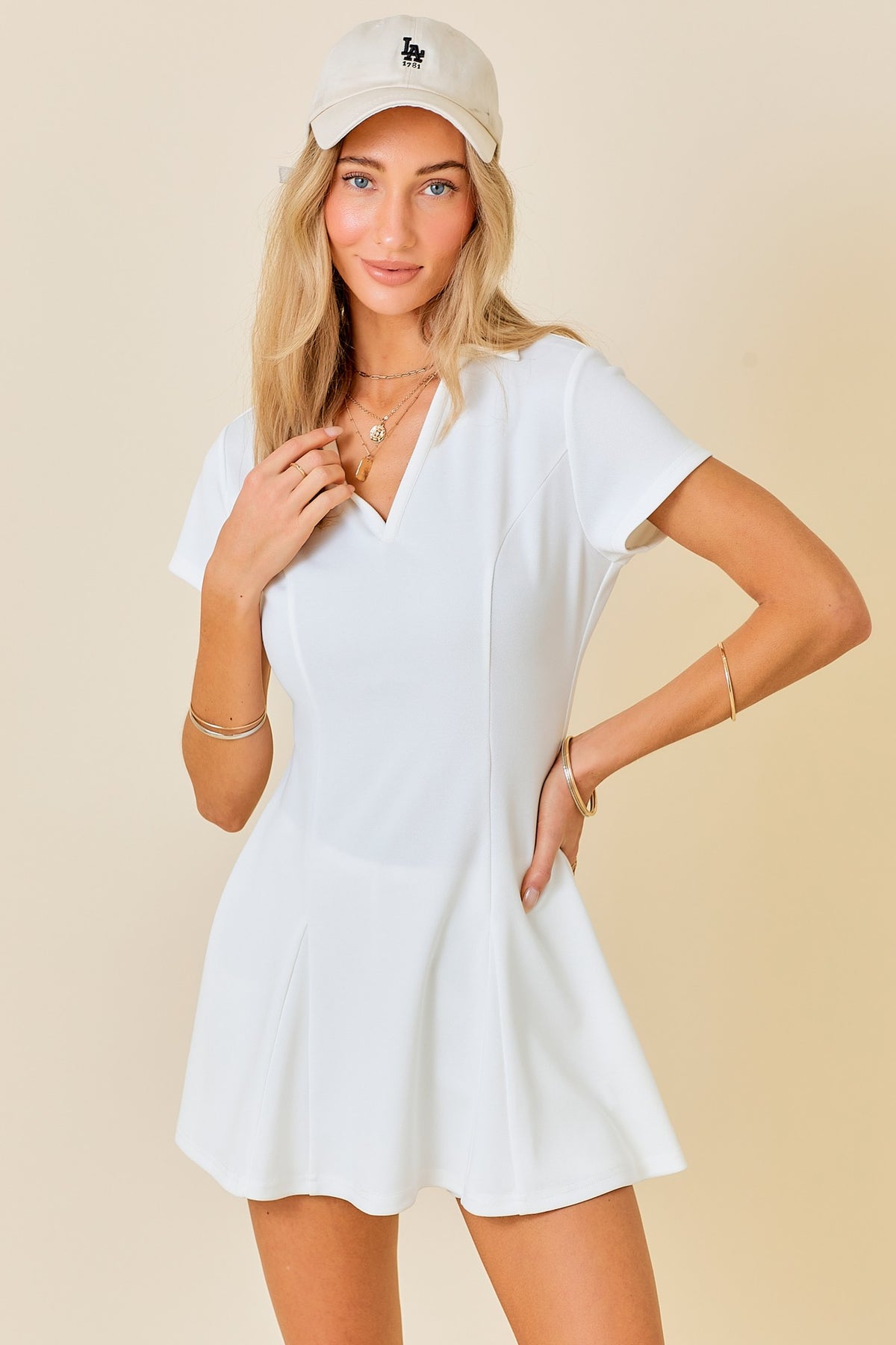 mini flare polo dress mini flare polo dress
