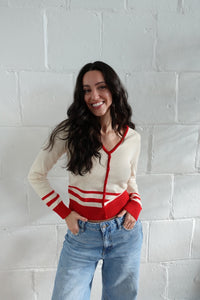 piper plunge neck cardi