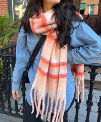 orange stripe scarf