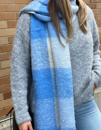 blue plaid scarf