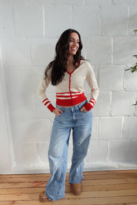 piper plunge neck cardi