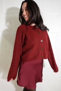 chablis satin mini skirt