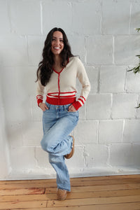 piper plunge neck cardi