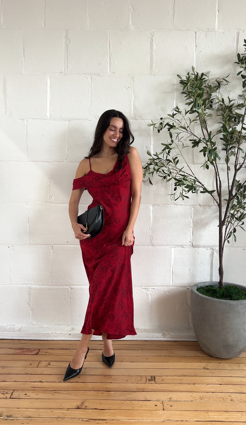 rouge vine maxi dress