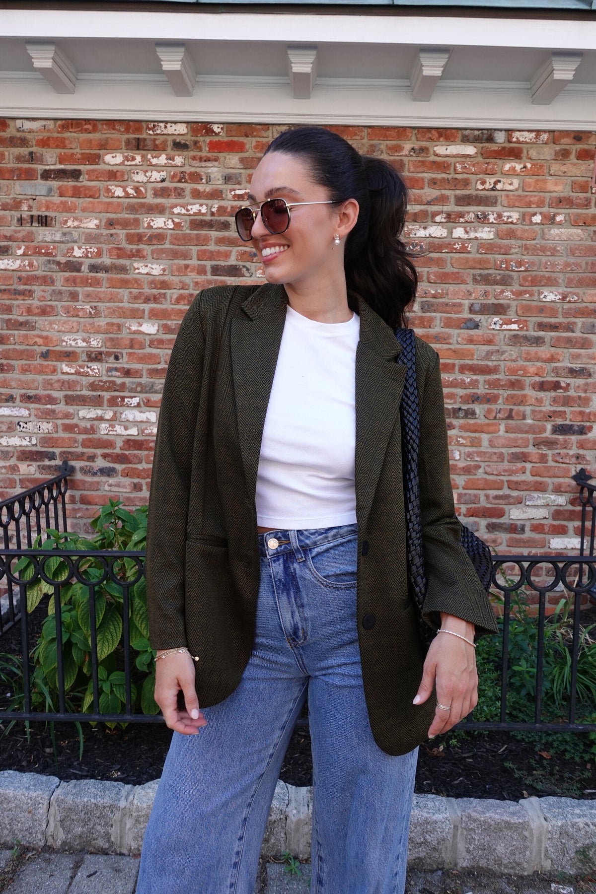 jacquard oversized blazer