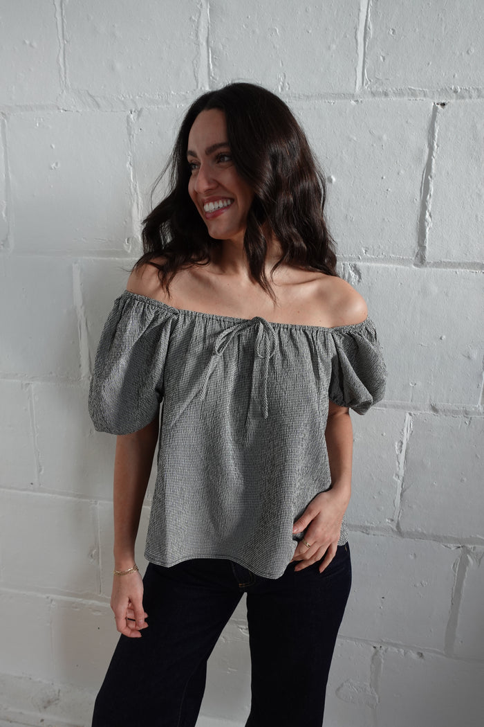 holly top black gingham