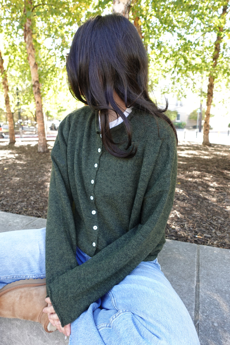 piper cardigan hunter green