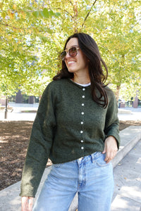 piper cardigan hunter green