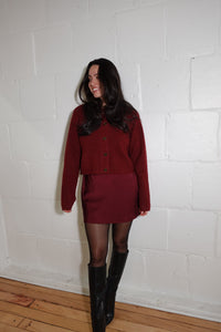 chablis satin mini skirt