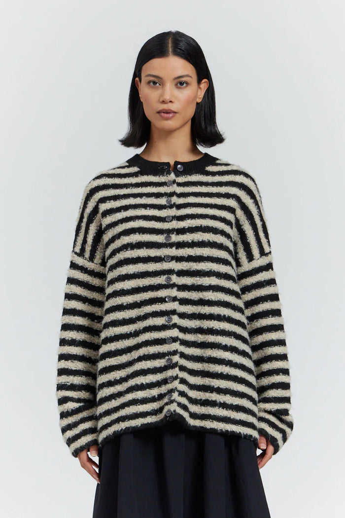 texture stripe cardigan