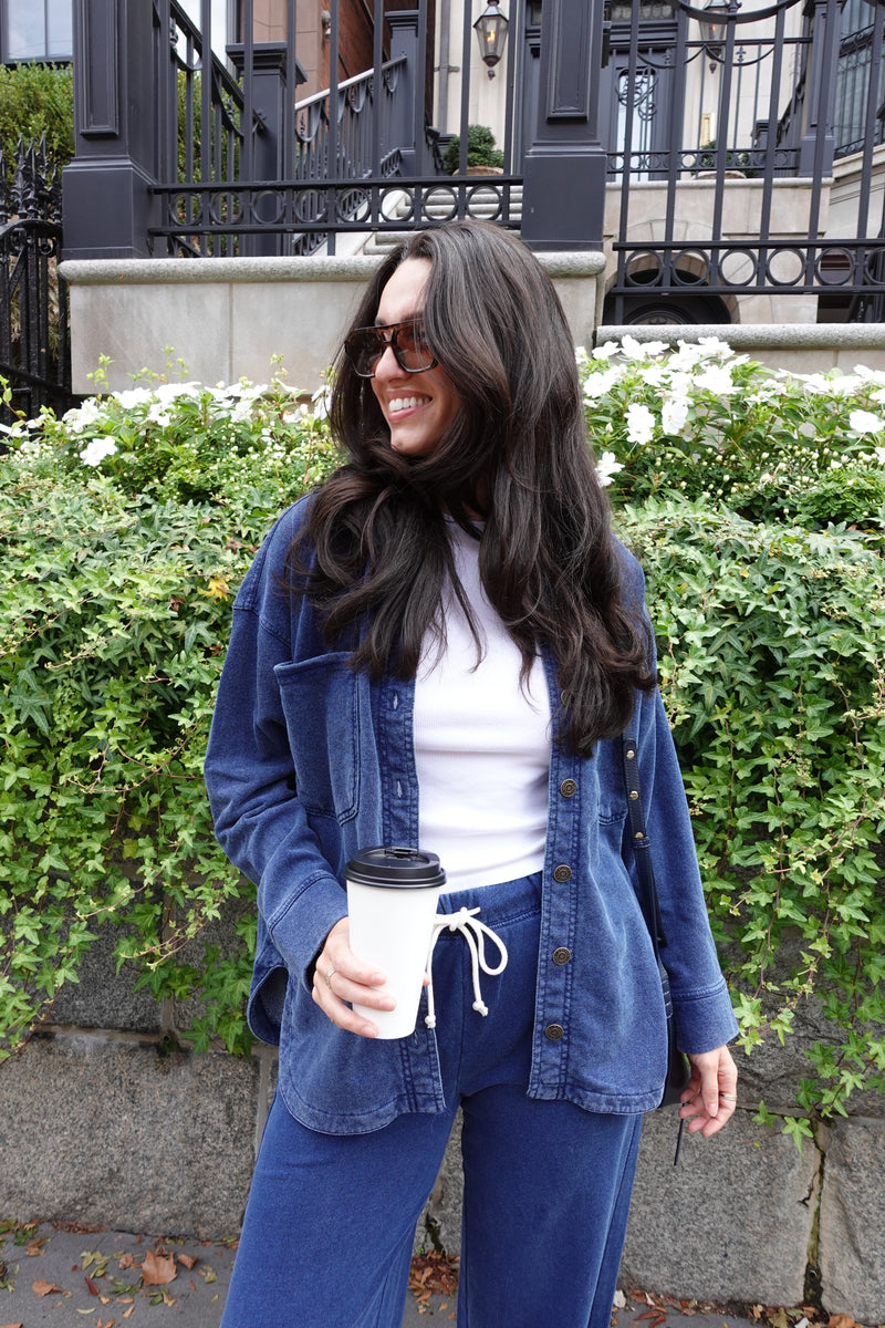 hunter knit denim pant