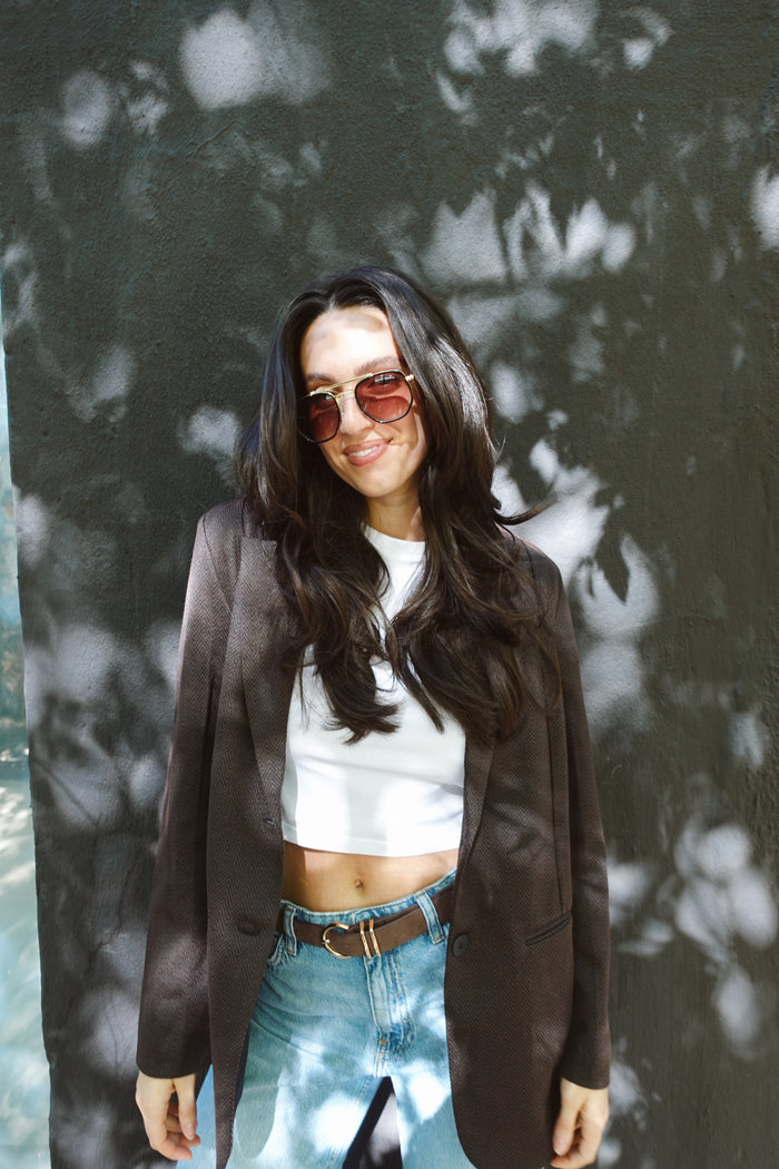 jacquard oversized blazer