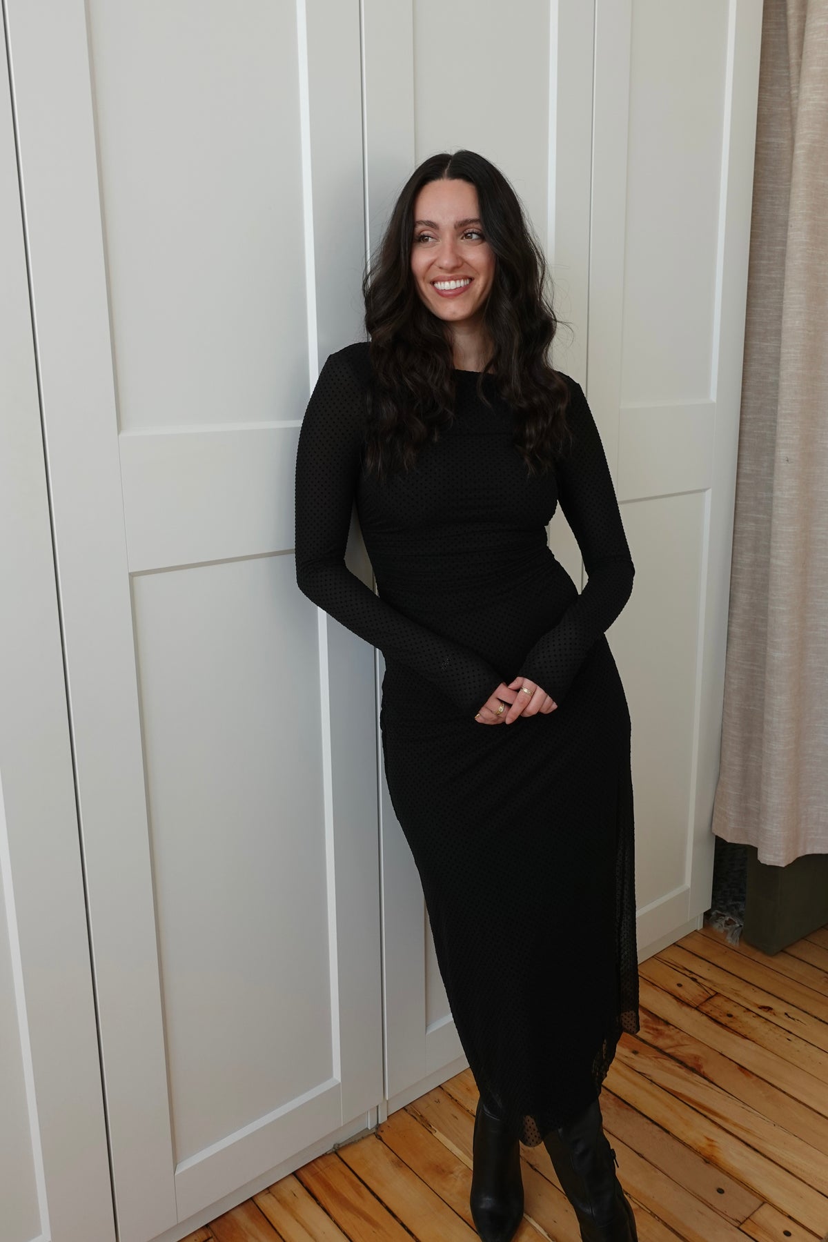 spellbound mesh midi dress