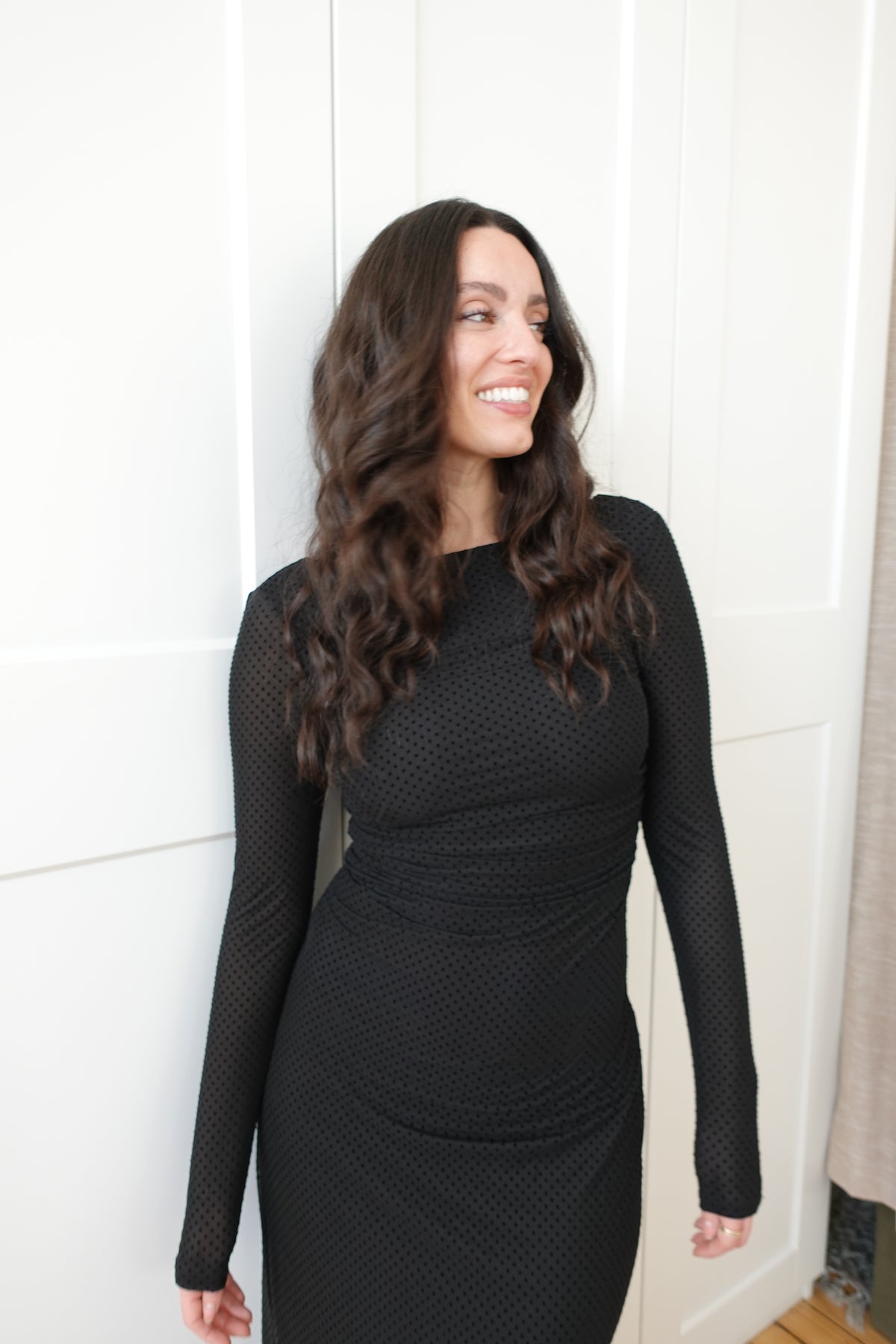 spellbound mesh midi dress