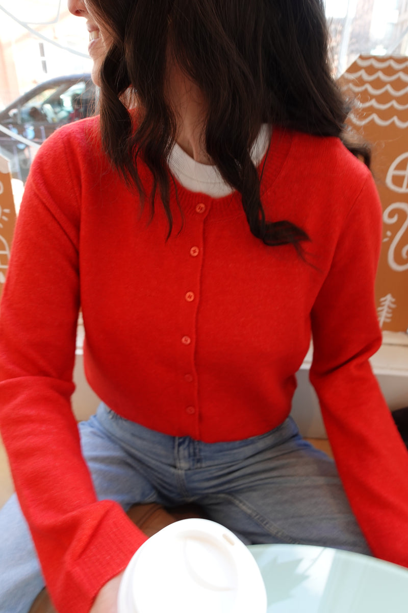 medina cardigan red