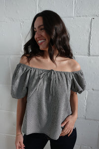 holly top black gingham