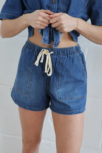 denim utility short