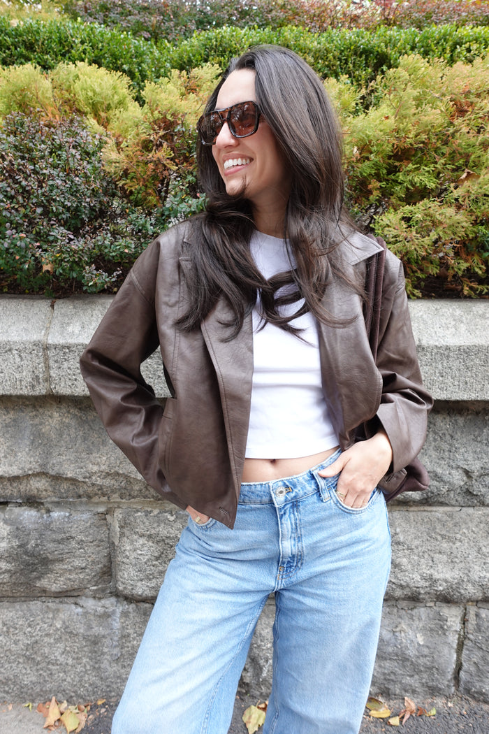 vegan leather jacket