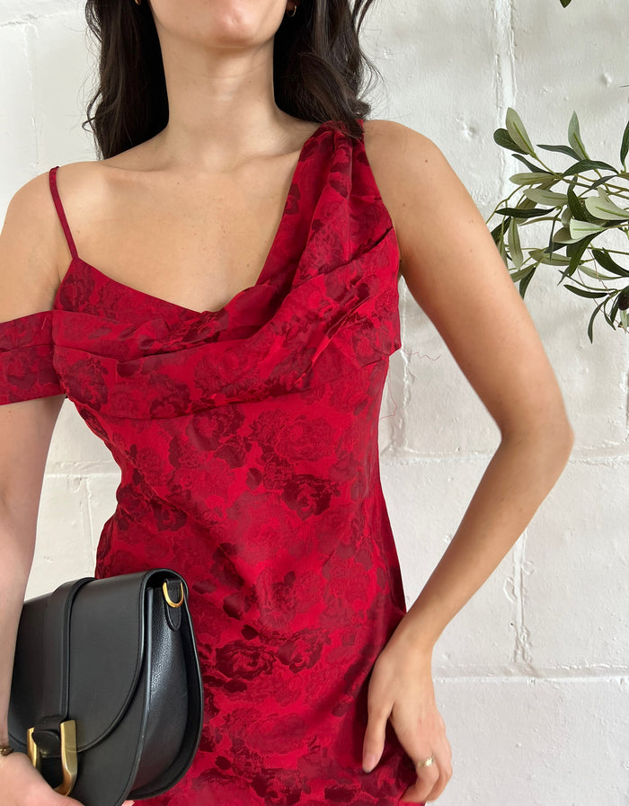 red dress vine rouge vine maxi dress