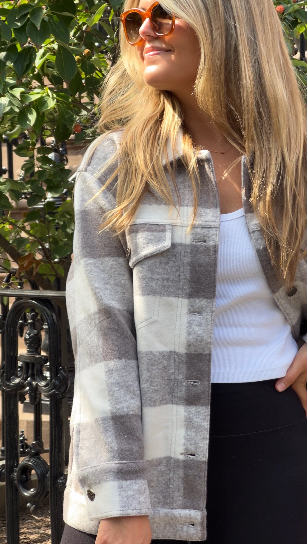 preston knit plaid jacket – somewear in between