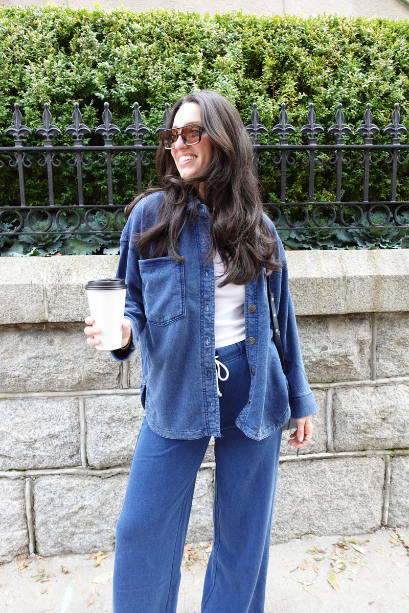 hunter knit denim pant