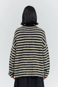 texture stripe cardigan