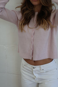 medina cardigan washed pink