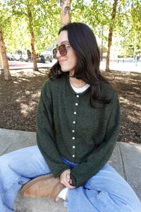 piper cardigan hunter green