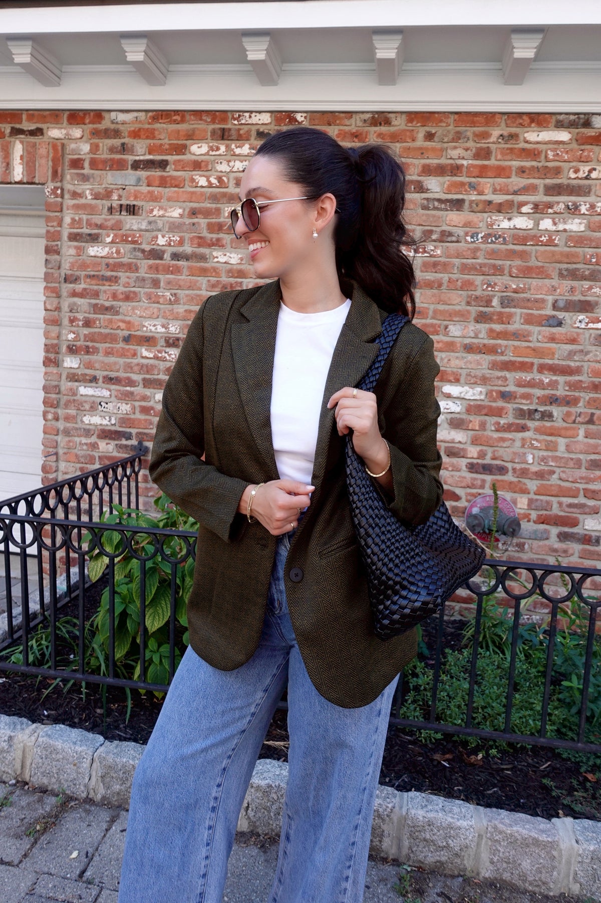 jacquard oversized blazer