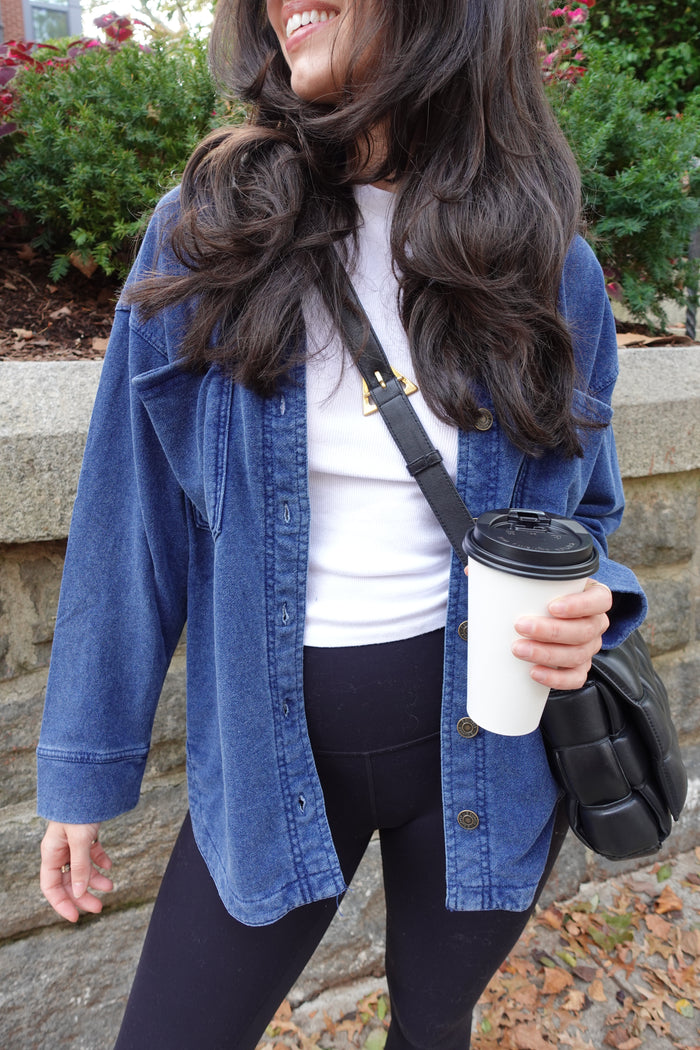 all day knit denim jacket