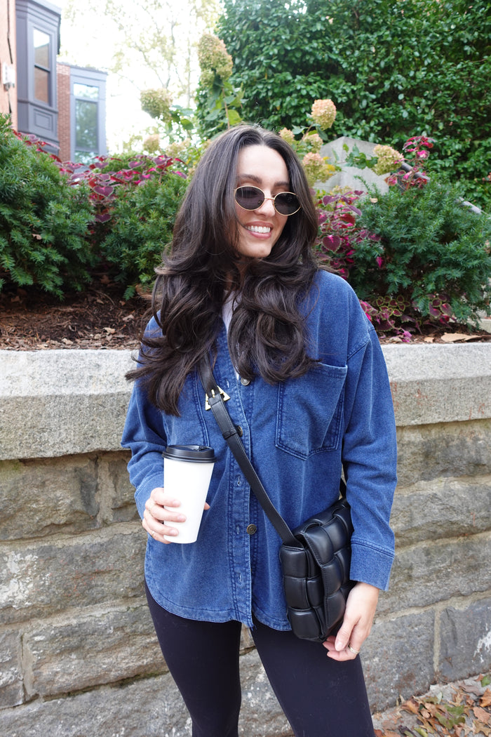 all day knit denim jacket