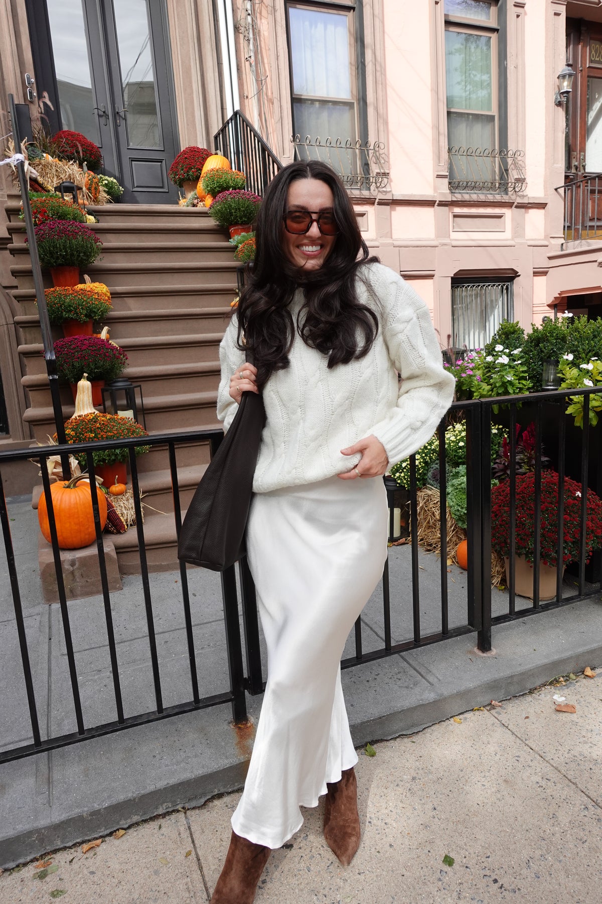 satin midi skirt champagne