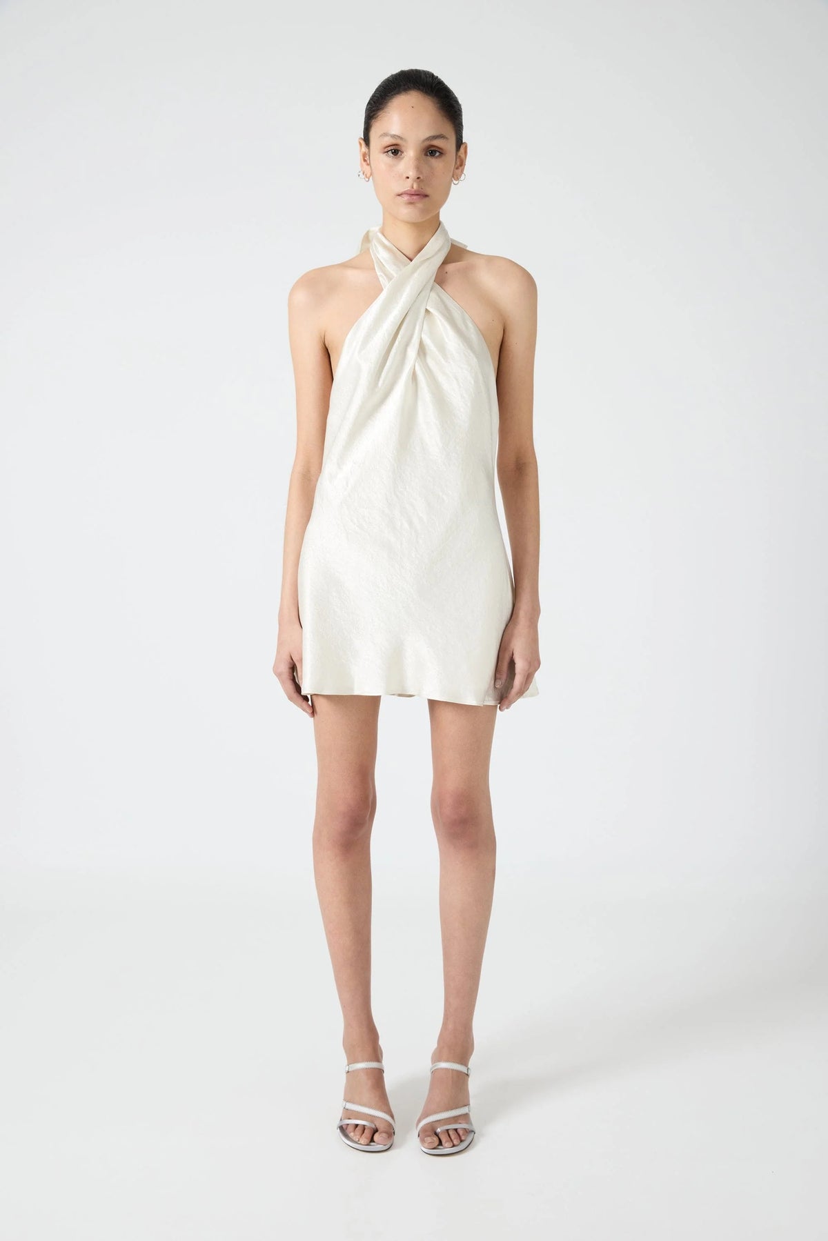 crush wrap neck mini dress somewear in between crush wrap neck mini dress somewear in between