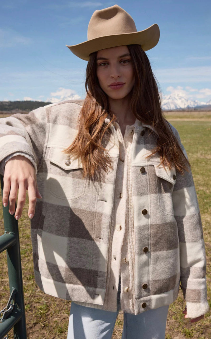 preston knit plaid jacket