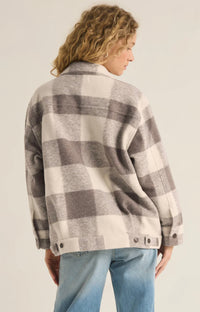 preston knit plaid jacket