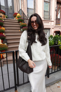 satin midi skirt champagne