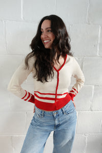 piper plunge neck cardi