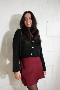 chablis satin mini skirt