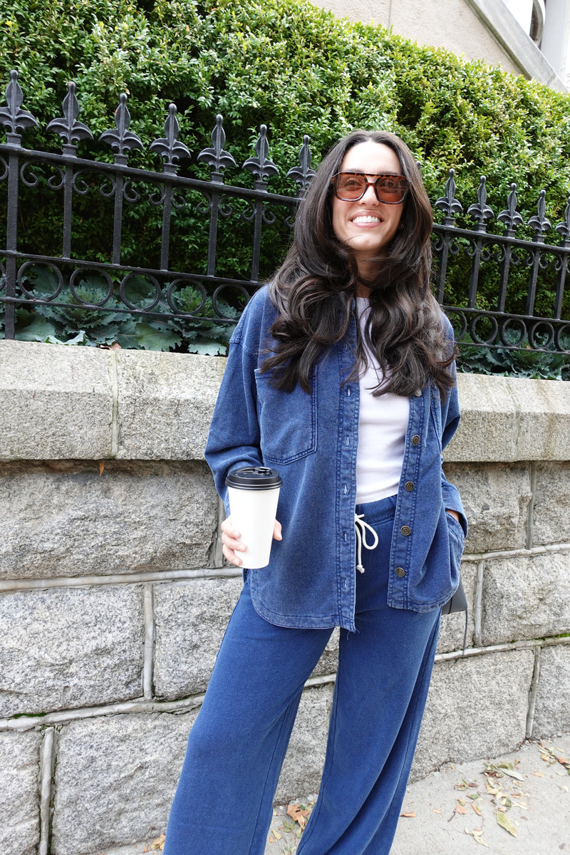 hunter knit denim pant