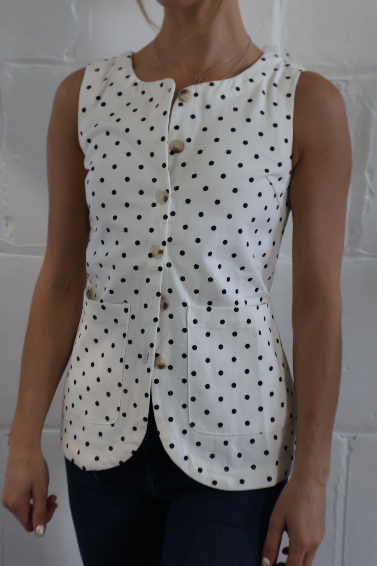 polka dot vest