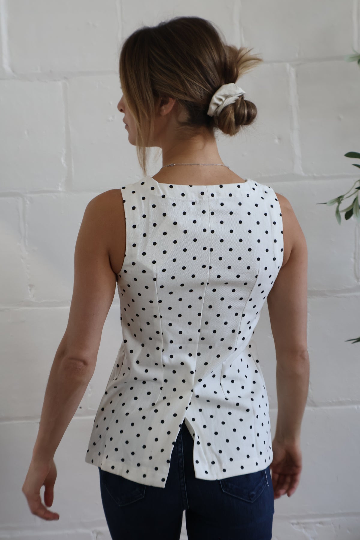 polka dot vest