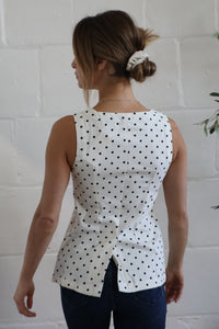 polka dot vest