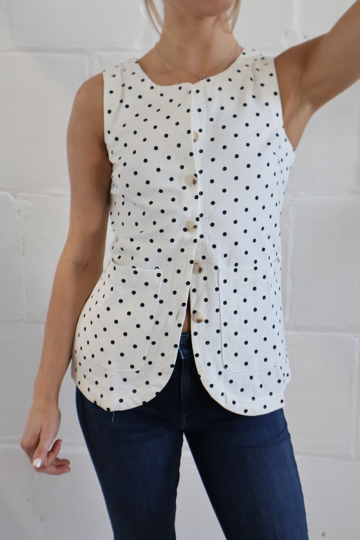 polka dot vest