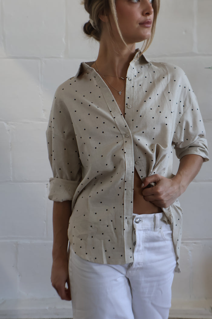 poppy linen shirt