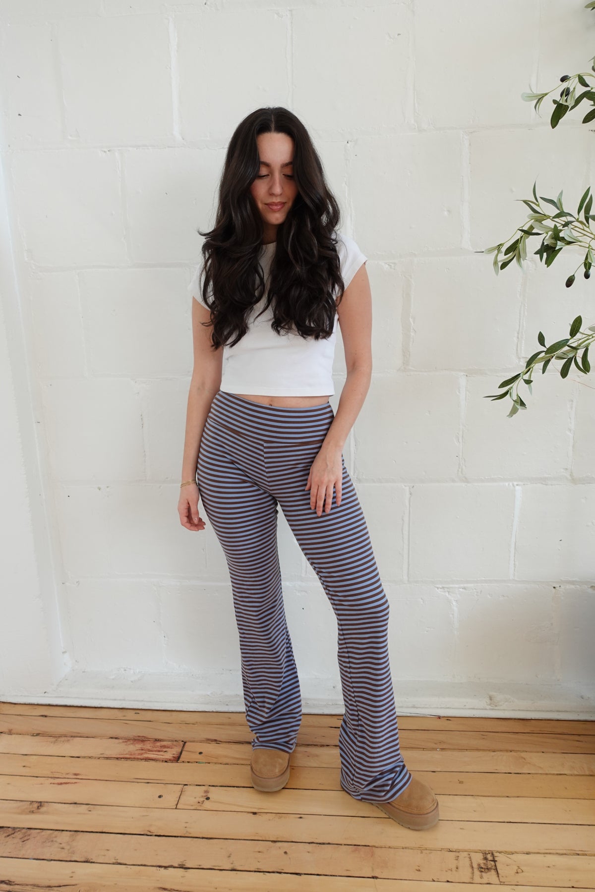 brown stripe pants