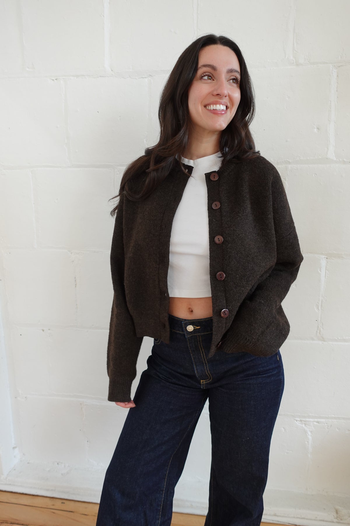 payton cardigan chocolate