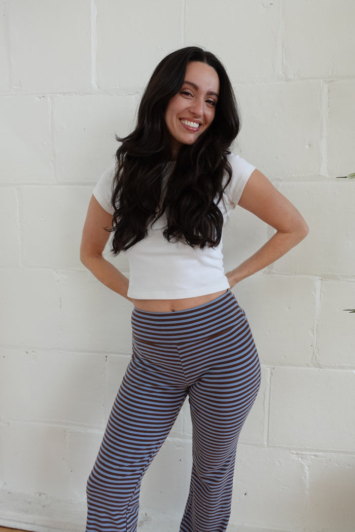 brown stripe pants