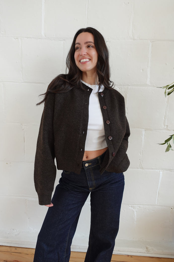 payton cardigan chocolate
